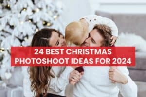 Christmas is a magical time of year, and what better way to capture the spirit of the season than with a festive photoshoot? With so many creative possibilities, it can be hard to know where to start. That's why we've put together this list of 24 Christmas photoshoot ideas to help you plan the perfect photo shoot for your family and friends. From classic poses in front of a decorated Christmas tree to whimsical shots with holiday props, there's something for everyone in this guide. 24 Best Christmas Photoshoot Ideas for 2024 Take a photo in front of a decorated Christmas tree A beautifully decorated Christmas tree is a centerpiece in many homes during the holidays. It symbolizes warmth and joy, making it a perfect setting for holiday photos. The bright lights and colorful ornaments create a magical backdrop, making this one of the most classic Christmas photoshoot ideas. Capturing Family Moments Use the tree to capture family moments. You can take formal portraits with everyone gathered around the tree, but candid shots work well too. Consider photos of family members hanging ornaments or kids placing the star on top. Including pets in your Christmas photoshoot ideas can add even more joy. Playing with Lighting Lighting is important for great photos, and the Christmas tree's lights can create magical effects. One fun idea is to turn off the room lights and let the tree shine alone, creating a soft glow that enhances the holiday spirit. Experimenting with different times of day can help capture the tree in natural light or the warm tones of evening. Adding Personal Touches Make your Christmas tree photos special by adding personal elements. Place wrapped presents under the tree for fun poses. Include meaningful ornaments, like homemade ones or those from family trips, to add personality to your Christmas photoshoot ideas. Matching holiday outfits or Christmas sweaters can also create a fun look. Versatile Photo Options The Christmas tree allows for various photo styles. For formal shots, position the tree as the backdrop with family arranged around it. For relaxed photos, have family members sit by the tree, read stories, or sip hot cocoa. Close-up shots of ornaments with blurred family members in the background can add depth and uniqueness to your Christmas photoshoot ideas. Get creative with your Christmas lights Christmas lights add a magical touch to your holiday photos. They bring warmth and brightness, making them perfect for festive and unique Christmas photoshoot ideas. Whether indoors or outdoors, using lights creatively can elevate your photos. Creating a Festive Backdrop One simple idea is to use Christmas lights as a backdrop. String them across a wall for a glowing, festive look. Choose classic white lights for elegance or colorful ones for a cheerful vibe. For outdoor shoots, hang lights on trees or fences to create a sparkling winter wonderland, especially at night. Fun and Whimsical Effects Add playfulness by wrapping Christmas lights around your subjects. Have kids hold them or wrap them around a couple for a cozy feel. You can also arrange the lights into shapes like hearts or spell out words like “Joy” or “Merry,” adding a personalized touch to your Christmas photoshoot ideas. Using Bokeh for a Magical Look Bokeh is a popular effect that blurs lights in the background, creating a dreamy atmosphere. To achieve this, place your Christmas lights behind your subject and adjust your camera settings. This elegant effect works well for close-up portraits, adding depth and a fairy-tale quality to your photos. Incorporating Lights Indoors Inside, use Christmas lights to decorate your home and enhance your photos. String lights along staircases, mantles, or furniture to create a festive environment. You can also wrap lights around presents to add warmth to gift-opening shots. These Christmas photoshoot ideas help transform any space into a cheerful, holiday setting. Combine Lights with Other Props Combine Christmas lights with other holiday props like ornaments, tinsel, or garlands for a fuller look. Using items like Santa hats or stockings alongside the lights adds depth and personality to your photos. When photographing children or pets, let them interact with the lights for adorable, candid shots. Capture the Magic of the Season Using Christmas lights is a simple way to capture the holiday magic. Whether you’re taking family portraits or candid shots, lights enhance the festive atmosphere of your photos. There are endless Christmas photoshoot ideas to explore, so have fun and let your creativity shine! Take photos in a snowy setting If you live where it snows during the holidays, use it for your Christmas photoshoot. Snow creates a wintery, magical atmosphere, making it one of the most enchanting Christmas photoshoot ideas. The snow-covered scenery gives your photos a classic, cozy feel, while the bright snow helps your subjects stand out. Capture Playful Moments Snowy settings are great for capturing fun moments like building a snowman, snowball fights, or making snow angels. These playful activities add joy to your Christmas photoshoot ideas and create natural, heartwarming photos. Use Snow as a Backdrop Snowy landscapes make beautiful backdrops for portraits. Whether it’s family, couples, or individual photos, the white snow adds an elegant touch. Adding props like blankets or hot cocoa can make your Christmas photoshoot ideas more cozy and personal. Capture Snowfall If it's snowing, capture the falling snow for a dreamy, magical effect. Slower shutter speeds can highlight snowflakes in motion. Have your subjects interact with the snow to create memorable Christmas photoshoot ideas. Experiment with Lighting Lighting is key in snowy photoshoots. Morning light gives a soft glow, while sunset adds a warm, pink hue to the snow. Night photos with festive lights or lanterns reflect beautifully off the snow, enhancing the holiday mood. Focus on Details Don’t forget the small details. Close-up shots of frosty branches, snow-covered ornaments, or footprints in the snow can add creativity to your Christmas photoshoot ideas, making your photos more unique and complete. Use Christmas props Using Christmas props is one of the easiest and most fun Christmas photoshoot ideas. Props like ornaments, stockings, and wrapped presents add a festive touch to your photos. They bring out the holiday spirit and make your images lively without much effort. Popular Christmas Props You can get creative with props like ornaments, stockings, or presents. Hang ornaments in the background or hold them in your hands. Use stockings for playful group shots or place wrapped gifts under the tree for a cozy vibe. These simple Christmas photoshoot ideas instantly bring holiday cheer to your pictures. Santa Hats and Reindeer Antlers Santa hats and reindeer antlers are classic Christmas photoshoot ideas that add a fun and whimsical feel. Hats create a festive, lighthearted mood, while antlers work well for kids or pets, bringing joy to your photos. Wrapped Presents Using wrapped gifts as props is a great way to add vibrant colors and a Christmas morning feel to your photoshoot. You can pose with presents or stage a mock gift exchange to capture the excitement of the holidays. This is one of the best Christmas photoshoot ideas for a cozy, family-focused shoot. Christmas Mugs and Hot Cocoa For indoor shoots, Christmas mugs filled with hot cocoa can create a warm, inviting atmosphere. This simple prop adds a relaxed, cozy feel, perfect for capturing the essence of the holidays in your Christmas photoshoot ideas. Wreaths and Garlands For a more elegant look, use wreaths and garlands in your photos. Hang a wreath in the background or drape garlands over furniture. These add a natural, festive touch to your Christmas photoshoot ideas, creating a classic holiday feel. Personalized Props To make your shoot unique, include personalized items like custom ornaments or family Christmas signs. Personalized props add meaning to your Christmas photoshoot ideas, making your images more special and memorable. Get creative with your poses Getting creative with poses can elevate your holiday photos. One of the best Christmas photoshoot ideas is to try different ways to capture your family and friends. Instead of the usual standing poses, think outside the box to let your personality shine. Try Fun and Candid Poses Candid photos often feel more genuine and fun. Instead of stiff poses, capture natural moments like family laughter, games, or dancing around the Christmas tree. These interactions create a warm atmosphere and are some of the best Christmas photoshoot ideas, showcasing the true spirit of the season. Incorporate Unique Group Poses For group photos, arrange everyone at different levels or positions. Instead of lining up, have some sit while others stand or create a fun pyramid shape. Let young children or pets be in front for a cute look, adding visual interest and ensuring everyone shines. Use Props for More Dynamic Shots Incorporating props enhances your poses and makes photos exciting. Use items like holiday hats, scarves, or Christmas presents. For example, have everyone hold a gift with their name or wear matching holiday sweaters. Props add a festive touch and help people feel comfortable in front of the camera. Experiment with Different Angles Try different angles for unique shots. Shoot from above or below to add perspective. You can zoom in on details, like hands holding hot cocoa, while blurring the background. This technique creates stunning images that stand out in your Christmas photoshoot ideas collection. Get Inspired by Holiday Themes Themed poses can add fun to your photoshoot. Recreate classic scenes like baking cookies or reading Christmas stories. Choose a color scheme, like red and green, for everyone to dress accordingly. This creates a cohesive look and a beautiful visual story, inspired by your family's holiday activities. Involve Everyone in the Process Encourage everyone to suggest poses. This makes the experience enjoyable and helps people relax. When everyone has a say, it leads to more authentic moments. Remember, the goal is to have fun and capture the spirit of the season, so let creativity flow! Take photos while doing Christmas activities Capturing the spirit of Christmas is all about documenting the joy and excitement of the season. One of the best Christmas photoshoot ideas is to take photos while engaging in fun holiday activities. These moments reflect the warmth of the season and create lasting memories. Here are some festive activities to photograph. Baking Cookies Together Baking cookies is a cherished holiday tradition. It’s fun and fills your home with the scent of fresh treats. Capture family members mixing dough, cutting shapes, and decorating cookies. Involve the kids by letting them add colorful icing and toppings. These candid moments showcase laughter and creativity, making them perfect Christmas photoshoot ideas. Don’t forget to snap a picture of your beautifully decorated cookies! Decorating the Christmas Tree Decorating the Christmas tree is another beloved activity. Gather your family for a fun photoshoot as you hang ornaments and lights. Capture the excitement on children’s faces as they hang their favorite ornaments or the special moment when the tree topper goes on. This joyful activity is full of emotion, making it a great subject for your Christmas photoshoot ideas. Photograph the tree's transformation from bare to beautifully adorned. Opening Presents The excitement of opening presents is a highlight of Christmas morning. Capture the joy and anticipation as family members unwrap gifts. Take posed shots of everyone smiling with their presents and candid shots of genuine reactions. These treasured memories will last for years. Make sure to photograph the beautifully wrapped gifts, adding vibrant colors to your Christmas photoshoot ideas. Enjoying Holiday Crafts Holiday crafts are a wonderful way to create keepsakes together. Whether making homemade ornaments or holiday cards, take photos during these activities to capture the joy of the season. Set up a crafting station and snap pictures of family members getting creative. These moments of concentration and laughter add a personal touch to your holiday collection and show the fruits of your labor, enriching your Christmas photoshoot ideas. Singing Christmas Carols Singing Christmas carols is a heartwarming tradition. Capture family members singing around the piano or in the living room. Photograph the joy on their faces as they sing their favorite carols or everyone holding candles during a performance. These lively moments create a warm atmosphere in your photos, showcasing the holiday spirit and adding to your Christmas photoshoot ideas. Take photos with your pets Including your pets in holiday photos is a great way to capture the joy of the season. This is one of the best Christmas photoshoot ideas because pets bring personality and fun to your pictures. Whether you have a dog, cat, or other furry friend, their presence adds warmth and laughter to your memories. Planning the Photoshoot To include your pets, ensure they are comfortable in a familiar setting, like your home or backyard. Choose a calm time, such as after a walk, to help them cooperate. Keep treats nearby to encourage them to look at the camera or pose. Choosing Outfits and Props Dressing up your pets can add fun to your photos. Consider holiday-themed outfits like Santa hats or reindeer antlers. Ensure whatever you choose is comfortable for your pet. Use props like Christmas stockings, ornaments, or wrapped gifts to enhance the festive feel of your Christmas photoshoot ideas. Capturing Fun Moments Focus on capturing playful moments with your pets. Encourage them to interact with family members, play games, or receive treats. Candid shots of pets playing or snuggling can reflect the warmth of the season. Don't forget close-ups to showcase their personality. Creating a Cozy Atmosphere Enhance your photos by creating a cozy atmosphere. Set up a special spot with blankets, pillows, or decorations like a mini Christmas tree for your pets. Taking photos near your decorated Christmas tree or by a fireplace adds warmth and charm, making it one of the best Christmas photoshoot ideas. Final Tips Be patient and have fun during the photoshoot. Pets may not always cooperate, and that’s okay! Some of the best photos come from spontaneous moments. Keep the mood light and enjoy capturing the love and joy of the holiday season with your furry friends. Including your pets in your Christmas photos creates lasting memories and makes your holiday photos even more special. Take photos with your friends Christmas is a wonderful time to gather with friends and celebrate the holiday spirit. Taking photos together is a fun way to capture the joy and laughter of the season. Here are some Christmas photoshoot ideas to help you make lasting memories. Planning Your Photoshoot Before you start taking pictures, plan your photoshoot. Choose a festive location, like a place with Christmas lights or a cozy café with holiday decor. If you're at someone's home, set up a spot with a decorated tree or fireplace to enhance your photos. Capture the Fun with Poses Get creative with your poses! Try traditional group shots but mix in playful poses, like jumping together or making silly faces. Candid shots of laughter and fun interactions reflect the true spirit of friendship and make great Christmas photoshoot ideas. Dress Up for the Occasion Dressing up can add a festive touch. Coordinate outfits with matching holiday sweaters, Santa hats, or cozy pajamas. If you prefer casual, wear festive colors like red, green, or gold. Fun accessories like reindeer antlers can also make your photos lively. Include Fun Christmas Props Using props adds fun to your photos. Consider giant candy canes, festive hats, or small Christmas trees. Wrapped gifts can add color and interest. Props encourage creative poses and interactions, making your Christmas photoshoot ideas more festive and unique. Create a Festive Atmosphere Set the mood for your photos. Outdoors, find spots with holiday lights or natural decorations like snow. Indoors, use warm lighting and decorations for a cozy vibe. Play holiday music to get everyone in a festive mood, helping your friends relax and enjoy the moment. Celebrate the Moments Remember, the goal is to celebrate the holiday season together. Don't stress about perfect shots; focus on having fun. The best photos often come from shared laughter and joy. Capture moments like decorating cookies or sipping hot cocoa—these experiences make your Christmas photoshoot ideas truly special. Take photos in a festive location Choosing a festive location for your holiday photos adds magic to your pictures. Here are some great ideas for festive places to enhance your Christmas photoshoot ideas. Christmas Markets Christmas markets are vibrant and full of holiday cheer. With decorated stalls and twinkling lights, they create a lively atmosphere. Capture candid shots of family and friends enjoying hot cocoa or shopping for gifts. Close-ups of handmade ornaments or holiday treats can add a personal touch to your Christmas photoshoot ideas. Ice Skating Rinks Ice skating rinks offer a fun and joyful backdrop for holiday photos. Capture action shots of skaters gliding across the ice or posing with their skates on. The festive decorations around the rink add a winter wonderland feel. If you're not skating, take shots from the sidelines to capture the smiles and laughter of those who are. Christmas Light Displays Many communities have stunning Christmas light displays perfect for breathtaking photos. Visit these displays at night to capture their beauty against the dark sky. Family portraits in front of large displays or candid shots of everyone admiring the lights create enchanting memories, making them one of the most captivating Christmas photoshoot ideas. Local Parks or Gardens Local parks and botanical gardens can be lovely photo locations, especially if decorated for the holidays. Look for seasonal decorations like wreaths or light displays. These natural settings provide a serene backdrop for your Christmas photoshoot ideas. Group shots surrounded by holiday decorations can add a fresh vibe. Historic or Iconic Buildings Historic or iconic buildings decorated for the holidays can create stunning photo opportunities. Grand hotels, historical landmarks, or city squares adorned with holiday cheer add depth to your images. Capture wide shots that include both the architecture and decorations, or focus on details like wreaths and lights. These settings can elevate your Christmas photoshoot ideas and make your holiday memories even more special. Use a professional photographer To elevate your Christmas photos, consider hiring a professional photographer. They can create beautiful images that capture the essence of the holiday season, making your memories truly special. Benefits of Hiring a Professional One major advantage of a professional is their expertise in lighting and composition. They know how to handle different lighting, whether indoors by the Christmas tree or outdoors in the snow, ensuring your photos are well-lit and appealing. Plus, they use high-quality equipment, so your photos will have better clarity and detail compared to standard smartphone shots. Customizing Your Photoshoot Experience Hiring a professional allows you to customize your photoshoot. You can discuss your ideas and preferences, whether you want traditional posed photos, fun candid shots, or a mix. This personalization is one of the best Christmas photoshoot ideas to reflect your family's unique style and traditions. Choosing the Right Photographer Finding the right photographer is crucial. Start by checking their portfolio to see if their style matches your vision. Reading client reviews and asking for recommendations can also help you find a great match. Preparing for the Photoshoot Once you’ve chosen a photographer, preparation is key. Discuss the location, outfits, and timing to ensure a smooth session. Coordinate outfits to create a harmonious look, which can be a fun family activity reflecting the holiday spirit. On the day of the shoot, bring props like Santa hats or ornaments to enhance the experience. Enjoying the Moment Finally, enjoy the experience! Taking Christmas photos should be fun, not stressful. Relax, let your photographer guide you, and be yourselves. This approach leads to capturing your family’s true spirit during the holiday season, creating lasting memories to treasure for years to come. Take photos in black and white Taking photos in black and white is a wonderful way to add elegance to your Christmas photos. This classic style transforms holiday memories into stunning art, focusing on emotions rather than color distractions. It's one of the unique Christmas photoshoot ideas that can make your pictures feel timeless. The Timeless Appeal of Black and White Black and white photography has a special charm that highlights contrast and texture, making your Christmas photos unique. It works well for portraits, beautifully capturing your loved ones' expressions. These photos evoke nostalgia, becoming cherished parts of your holiday traditions. Creating Mood and Atmosphere Black and white photography creates a specific mood that enhances your Christmas storytelling. For example, snowy landscapes can feel serene, while warm indoor shots near a fireplace can feel cozy. These memorable images often become favorites in family albums, making black and white one of the best Christmas photoshoot ideas. Tips for Great Black and White Photos To capture stunning black and white photos, look for strong contrasts in light and shadow. Natural light during the golden hour—shortly after sunrise or before sunset—works best. Pay attention to your composition; close-ups of family members laughing or kids playing with presents can make for impactful images. Incorporating Black and White into Your Christmas Photoshoot Black and white photography is versatile. You can use it for the entire Christmas photoshoot or mix it with color photos for variety. Start with color photos for family portraits and switch to black and white for candid moments, like unwrapping gifts. This combination adds dynamism to your holiday collection. Use a vintage camera Using a vintage camera can add charm to your holiday photos. These cameras create a warm, nostalgic feel with soft focus and rich colors that digital cameras can't replicate. This unique style can make your photos stand out during the holiday season. The Appeal of Nostalgia Nostalgia is important during the holidays, reminding us of family traditions and cozy memories. A vintage camera captures this perfectly. This is one of the best Christmas photoshoot ideas for families wanting to preserve special moments in a classic way. Looking back at these photos in the future will bring back those warm feelings. Exploring Different Types of Vintage Cameras There are many vintage cameras to choose from, each offering a different experience. Film cameras, like Polaroids or 35mm models, have a distinct texture. Medium-format cameras produce stunning images with rich detail. Experimenting with various cameras can add a fun twist to your Christmas photoshoot ideas. Capturing Candid Moments Using a vintage camera encourages a slower pace, allowing you to capture genuine moments. Instead of rushing, you can take candid shots of children playing, families laughing, or pets enjoying the festivities. These authentic moments become cherished memories, beautifully preserved by the vintage style. Experimenting with Different Settings A vintage camera lets you play with different settings. Adjust the aperture and shutter speed to change your photos’ look. Try shooting during golden hour for soft light or indoors with Christmas tree lights. This experimentation can lead to unique results that align perfectly with your Christmas photoshoot ideas. Creating a Themed Photoshoot To maximize your vintage camera, consider a themed photoshoot. Dress in retro holiday outfits or use vintage props, like old ornaments. Set up a cozy corner in your home for your family to interact with these items. This themed approach enhances the nostalgia and captures the essence of the season, making your Christmas photoshoot ideas even more special. Take photos in a cozy setting A cozy setting is perfect for capturing the warmth and joy of the Christmas season. Think about using a fireplace, which adds a beautiful, glowing light to your photos. The flickering flames create a magical backdrop, making everyone feel relaxed and happy. Another great option is to use warm blankets as props. Wrap up in soft, colorful blankets that bring a touch of comfort to your pictures. This simple element can create a sense of togetherness and warmth, reflecting the spirit of the holiday. You can even sit on the floor or snuggle up on a comfy couch with loved ones, all bundled up in cozy attire. Incorporating Christmas decorations can enhance the cozy vibe. Consider adding twinkling fairy lights or ornaments around the setting. These elements can brighten up the atmosphere and make your photos pop with festive cheer. You can also place some hot cocoa mugs or cookies in the scene to create a homey feel, which fits perfectly with the holiday theme. Overall, a cozy setting is one of the best Christmas photoshoot ideas. It not only captures the spirit of the holiday but also creates lasting memories with family and friends. Use a Christmas filter One of the easiest ways to enhance your holiday photos is by using a Christmas filter. These filters can instantly add a festive touch to your pictures, making them feel more vibrant and joyful. There are a variety of Christmas filters available that you can choose from, each offering a unique style. For example, some filters can add a warm, cozy glow to your images, reminiscent of the twinkling lights on a Christmas tree. Others may create a snowy effect, giving your photos a magical winter wonderland vibe. Using a Christmas filter is not just about aesthetics; it also helps to set the mood for your holiday memories. When brainstorming Christmas photoshoot ideas, consider incorporating these filters into your editing process. You can use them for family portraits, candid shots of holiday gatherings, or even selfies by the fireplace. This small addition can make a big difference in how your images feel, capturing the essence of the season. So, next time you plan a festive photoshoot, remember to experiment with different Christmas filters. They can turn ordinary moments into extraordinary memories, perfectly encapsulating the joy and warmth of the holiday season. Take photos with a Polaroid camera One of the most delightful Christmas photoshoot ideas is to take photos with a Polaroid camera. These cameras create fun and instant photos that capture the joy and magic of the holiday season. With a Polaroid camera, you can easily snap pictures of family and friends as they gather to celebrate Christmas. Imagine taking photos of everyone in their festive outfits, surrounded by twinkling lights and colorful decorations. The instant nature of Polaroid photos allows you to share memories right away, adding to the excitement of your Christmas gathering. You can create a cozy atmosphere by taking pictures in front of the Christmas tree or by the fireplace, which makes for a beautiful backdrop. To make your Christmas photos even more special, consider setting up a themed area for your photoshoot. This could include props like Santa hats, reindeer antlers, or holiday signs. Not only do these props add a fun touch, but they also give your photos a festive feel. When everyone is having fun, the smiles and laughter will shine through in your pictures. Incorporating a Polaroid camera into your Christmas photoshoot ideas can bring a unique charm to your holiday celebrations. The physical photos can be displayed on a wall, turned into a scrapbook, or given as heartfelt gifts to loved ones. Each Polaroid serves as a tangible memory of the joy shared during the holiday season. So, grab your Polaroid camera and start capturing those special moments this Christmas. You'll create beautiful memories that you can cherish for years to come. Take photos with a drone One of the most exciting Christmas photoshoot ideas is to use a drone to capture breathtaking aerial photographs. Drones have become popular tools for photographers and families looking to add a unique perspective to their holiday photos. With their ability to fly high above your decorations, drones can create stunning images that showcase the beauty of your Christmas setup. Imagine taking photos of your beautifully decorated home from above. You can highlight the twinkling lights on your roof, the snow blanketing your yard, and the intricate designs of your Christmas decorations. Aerial photos can capture the whole scene, giving your family and friends a view that they can’t see from the ground. This unique angle adds depth and excitement to your holiday photography. To make the most of this Christmas photoshoot idea, plan your drone shoot for the right time of day. The best time is during the golden hour, which is just before sunset or after sunrise. The soft, warm light during these times can make your decorations glow and look even more magical. Ensure your decorations are well-lit, as this will enhance the beauty of your aerial images. You can also include family members in the shots to create memorable scenes. Have your loved ones stand outside, waving or posing next to your decorations. Drones can easily capture candid moments, like laughter and joy, which adds a personal touch to your Christmas memories. You might even consider flying the drone a little higher to capture the entire neighborhood, showcasing how festive everyone is during the holiday season. When using a drone, remember to familiarize yourself with its controls and any local regulations regarding drone usage. Safety is key, especially when flying over people or crowded areas. Take some time to practice flying in open spaces before capturing your Christmas photos. Incorporating drone photography into your Christmas photoshoot ideas not only results in stunning images but also adds a fun and modern twist to your holiday celebrations. Your family and friends will be amazed by the unique perspectives and breathtaking views you can achieve. So, as you plan your festive photography, don’t forget to consider the exciting possibilities that a drone can bring to your holiday memories! Take photos with a light painting technique Ever wondered how those magical, swirling light patterns appear in photos? That's light painting! It's a technique where you use a light source to create colorful shapes and designs in a long-exposure shot. How to do it: Set up your camera: Use a tripod and set it to a long exposure (usually 10-30 seconds). Get creative with your light: Use flashlights, glow sticks, or even your phone's screen. Move the light around: Create different shapes and patterns by moving the light source during the exposure. Take photos with a long exposure Long exposures can transform ordinary scenes into something truly magical. They're perfect for capturing the soft glow of Christmas lights or the twinkling stars. How to do it: Use a tripod: This will keep your camera steady during the long exposure. Experiment with shutter speed: The longer the exposure, the more blurry the moving objects will be. Capture the magic: Try photographing Christmas trees, city skylines, or even a snowy landscape. Capture the Magic with a Fisheye Lens Want to add a playful and unique twist to your Christmas photos? Consider using a fisheye lens. This wide-angle lens creates a dramatic, fishbowl-like effect, making your photos fun and memorable. Here are some Christmas Photoshoot Ideas with a fisheye lens: Family Portraits: Gather your loved ones for a cozy Christmas portrait. The fisheye lens will capture everyone in a single frame, creating a fun and inclusive shot. Decorations: Showcase your festive decorations with a fisheye lens. This lens can capture the entire room in one shot, highlighting the details and creating a sense of immersion. Outdoor Scenes: Head outside and capture the winter wonderland with a fisheye lens. This lens can create dramatic and panoramic shots of snowy landscapes, Christmas lights, and festive decorations. Selfies: Take fun and creative selfies with a fisheye lens. This lens can create playful and distorted effects, adding a unique touch to your holiday photos. Take photos with a macro lens One of the most magical times of the year is Christmas. It's a time for family, friends, and festive decorations. To capture the essence of this special season, consider using a macro lens for your Christmas photoshoot. A macro lens allows you to get incredibly close to your subjects, revealing intricate details that are often overlooked. For Christmas photos, this means you can capture the delicate textures of ornaments, the sparkling lights on a Christmas tree, or the tiny faces of holiday-themed figurines. Here are some specific Christmas photoshoot ideas that would benefit from using a macro lens: Close-up shots of Christmas decorations: Capture the intricate details of ornaments, tinsel, and other festive decorations. Photos of Christmas food: Show off the delicious treats you've prepared for the holidays with close-up shots of cookies, candies, and other festive foods. Macro shots of Christmas presents: Capture the excitement of unwrapping gifts with close-up photos of the wrapping paper, bows, and tags. Photos of Christmas lights: Highlight the twinkling lights on a Christmas tree or outdoor display with macro shots of the individual bulbs. Close-ups of holiday-themed figurines: Show off the charming details of your favorite Christmas figurines with macro photography. By using a macro lens for your Christmas photoshoot Ideas, you can create stunning images that capture the magic and wonder of this special time of year. Take photos with a wide-angle lens One of the best ways to remember your Christmas celebrations is to take photos. And a great way to capture the whole scene is to use a wide-angle lens. This type of lens can capture a lot of the background, so you can see all of your Christmas decorations and the people you're with. Here are some Christmas photoshoot ideas using a wide-angle lens: Family portrait: Gather everyone in front of your Christmas tree for a family portrait. Use a wide-angle lens to capture everyone in the shot, including the tree and any other decorations in the background. Decorations: Take photos of your Christmas decorations from different angles. A wide-angle lens can help you capture the overall effect of your decorations. Outdoor scene: If you have any outdoor Christmas decorations, take photos of them with a wide-angle lens. This will help you capture the festive atmosphere of your home. Take photos with a telephoto lens One of the most fun and creative ways to capture the magic of Christmas is to take photos with a telephoto lens. A telephoto lens is perfect for capturing close-up shots of your Christmas decorations, without having to get right up close. You can take photos of the twinkling lights on your Christmas tree, the intricate details of your ornaments, or even the festive faces of your loved ones. Here are a few tips for using a telephoto lens for your Christmas photoshoot: Experiment with different angles. Don't be afraid to get creative with your angles. Try taking photos from above, below, or even from a distance. Use a tripod for stability. A tripod will help you keep your camera steady and prevent blurry photos. Play with the bokeh effect. The bokeh effect is the soft, out-of-focus background that you often see in photos taken with a telephoto lens. It can add a beautiful and festive touch to your Christmas photos. Have fun and be creative! The most important thing is to have fun and be creative with your Christmas photoshoot Ideas. Don't be afraid to experiment and try new things. Take photos with a tripod When planning your Christmas photoshoot, one essential tool you should consider is a tripod. A tripod is a great way to ensure that your camera stays steady and still while you take your pictures. This stability helps produce sharp, clear images, which is especially important during a festive occasion like Christmas, when you want to capture beautiful moments. Using a tripod gives you more freedom to experiment with different angles and compositions without worrying about shaky hands. You can set up your camera at various heights and positions, allowing for creative shots that highlight your holiday decorations, family gatherings, or outdoor winter scenes. Additionally, a tripod allows you to include yourself in the photos without needing someone else to hold the camera. You can use a timer or remote shutter to snap the picture, ensuring everyone is included in your family Christmas photoshoot. Whether you're shooting indoors with twinkling lights and ornaments or outdoors with snowy landscapes, incorporating a tripod into your setup is a simple yet effective way to improve your Christmas photoshoot ideas. With a tripod, you can achieve the sharp, professional-looking photos that will help you remember this special season for years to come. Take photos with a remote control Taking photos with a remote control is a great way to capture your holiday moments without anyone missing from the frame. This method allows you to set up your camera or smartphone, pose with your loved ones, and then snap the picture at just the right moment. It’s especially useful for larger groups or family gatherings during the holiday season. Using a remote control gives you the freedom to choose different locations and backdrops for your Christmas photoshoot. You can try various angles and distances, ensuring everyone is included in the shot. Plus, it takes away the stress of someone needing to run back and forth to take the picture. Instead, you can relax and enjoy your time together, knowing that the remote will do the work for you. Additionally, using a remote control opens up a world of creative possibilities. You can experiment with different poses, expressions, and even props that are perfect for your Christmas photoshoot ideas. Whether you want a candid shot or a more posed family portrait, the remote control makes it easy to capture those precious memories without any hassle. So grab your remote and start snapping those festive photos! We hope this list of Christmas photoshoot ideas has inspired you to capture the magic of the season with your loved ones. Remember, the most important thing is to have fun and create lasting memories. With a little creativity and planning, you can take stunning photos that you will cherish for years to come.