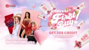 Valentine's treat for photo and video editing services